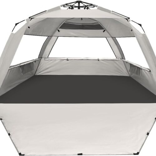 Pop Up Beach Tent with UV Protection and Extended Front Floor