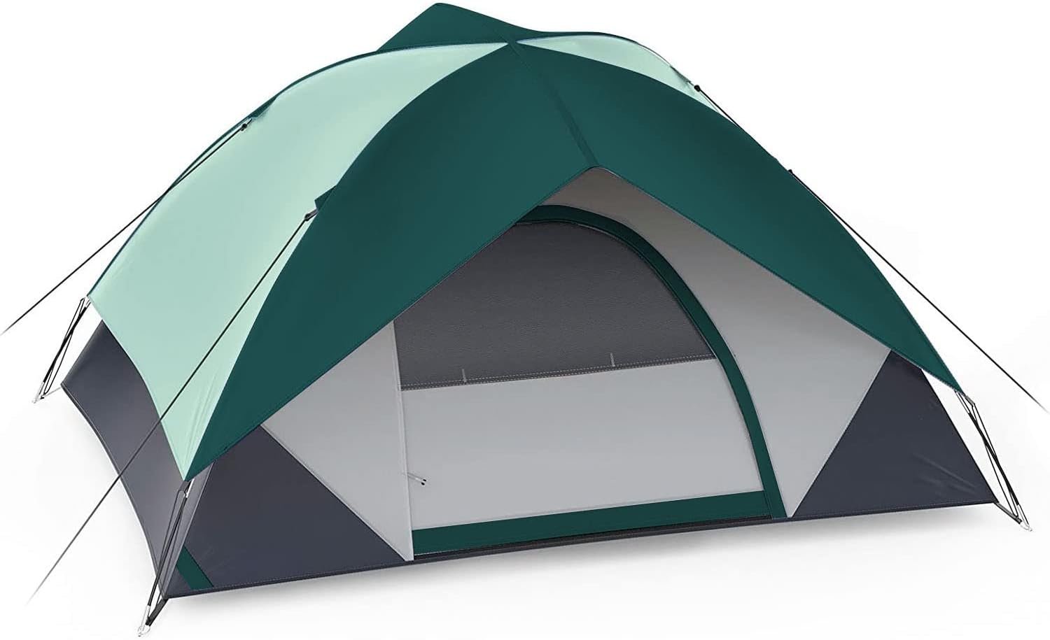 6 Person Family Tent with Rainfly and 2 Mesh Side Pockets