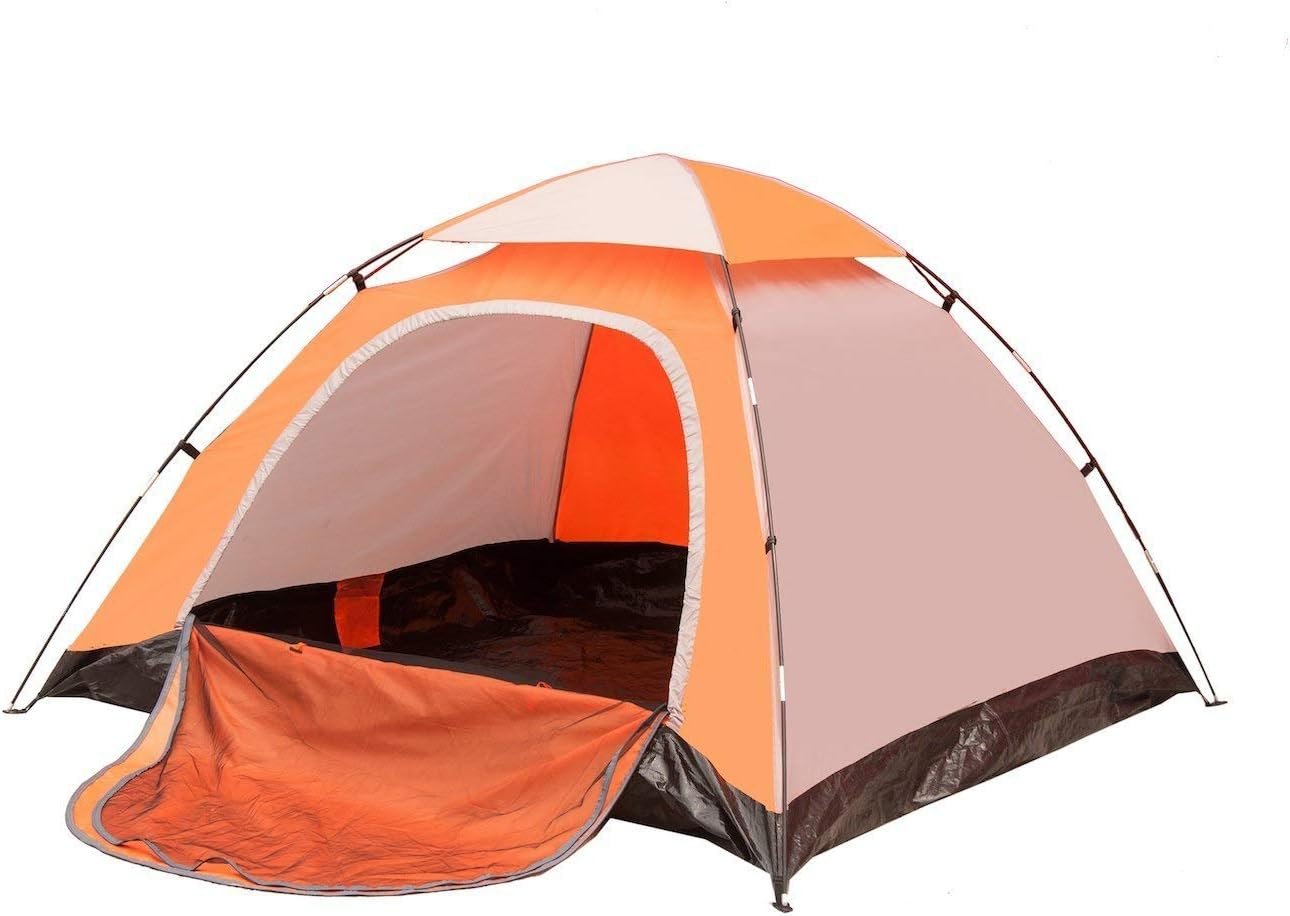 3 to 4 Person Dome Tent with Mesh Roof and 2 Pole Clip Design