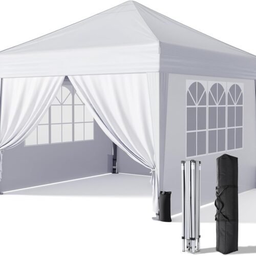 10x10 Canopy with Removable Sidewalls and UV Resistant Fabric