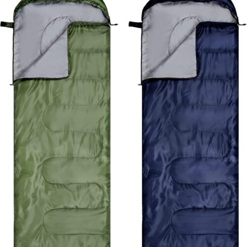 Packable Sleeping Bag with Compression Bag and Hollow Cotton Filling