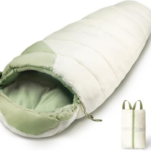 Mummy Sleeping Bag with Down Cotton and Two Way Zipper