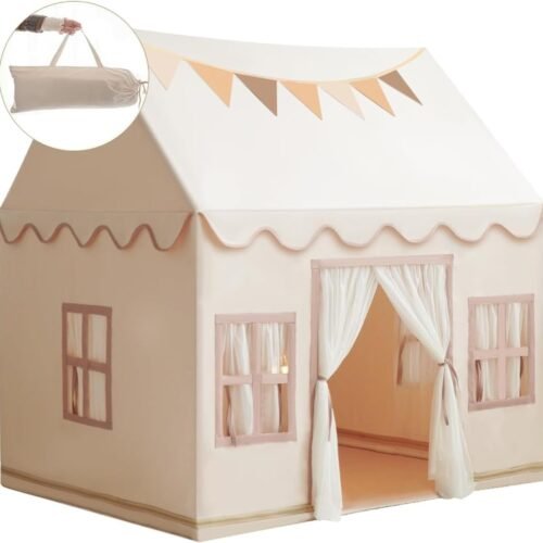 Kids Play Tent with Star Light and Washable Base
