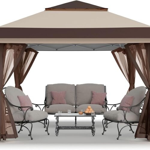 Pop Up Canopy with 300D Silver Coated Fabric and Weight Bags