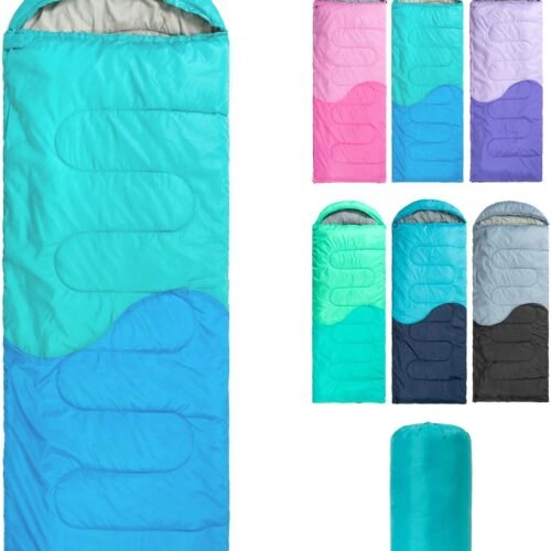 Nylon Shell Sleeping Bag with Hollow Microfiber and Bottom Zipper