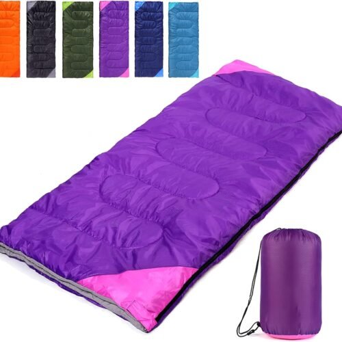 Waterproof Sleeping Bag with Hollow Cotton Filling and Bottom Zipper