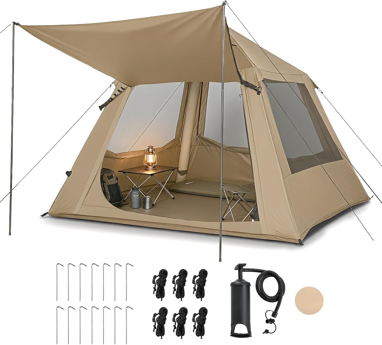 Inflatable Tent with 210D Oxford and Extended Canopy