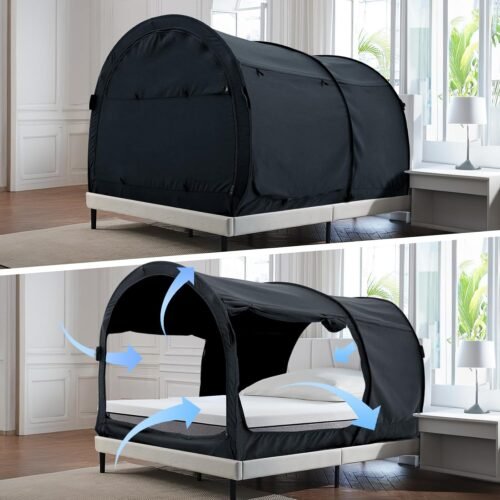 Twin Bed Tent with Pop Up PVC Frame and Mesh Airflow