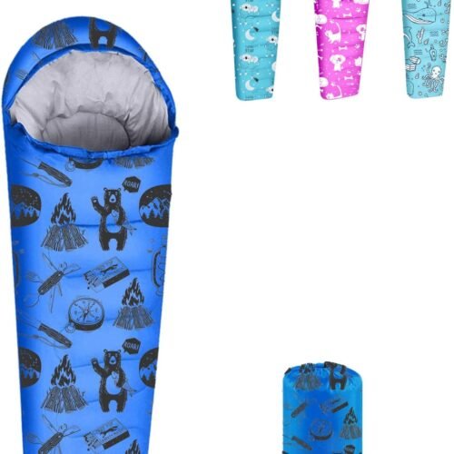 4 Season Mummy Sleeping Bag with Draft Tube and Pillow Sleeve