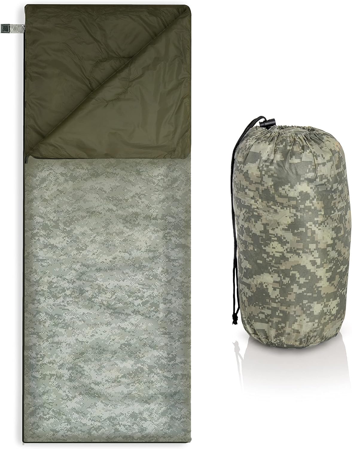 Rectangular Adult Sleeping Bag with Ultralight Water Resistant Shell